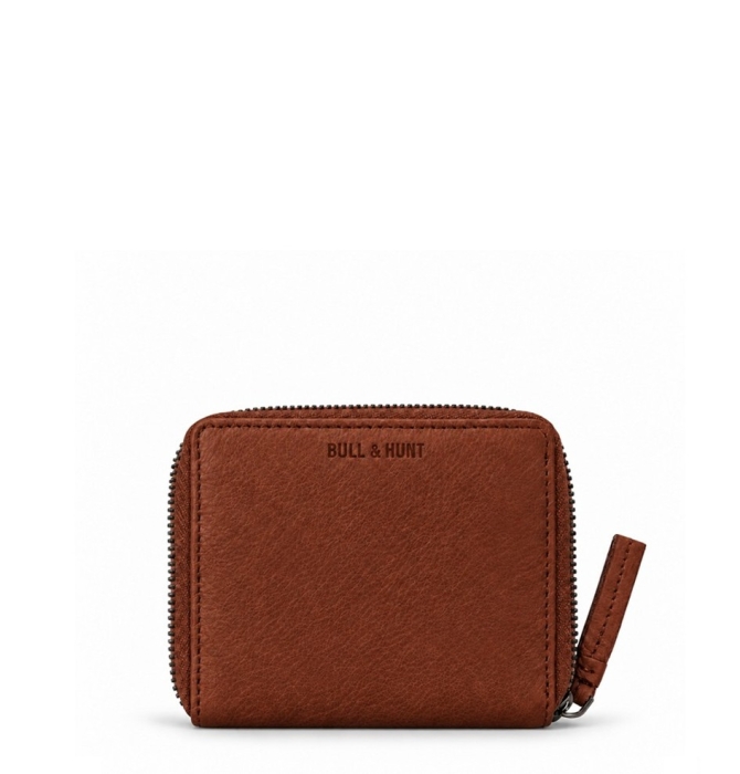 MIDI ZIP WALLET COGNAC